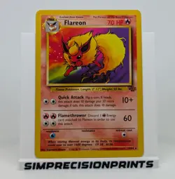 Flareon Jungle Set 19/64 Excellent - Rare Non Holo Pokemon Card 1999 - Image 1