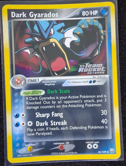 2004 Pokemon EX Team Rocket Returns Dark Gyarados Reverse Holo Foil 36/109 MP - Image 1