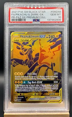 Pikachu & Zekrom SM248 Sun & Moon Promo Pokemon PSA 10 - Image 1