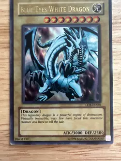 Yu-Gi-Oh! TCG Konami Blue-Eyes White Dragon LOB-EN001 Ultra Rare Holo 3000/2500 - Image 1