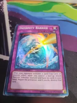 INFERNITY BARRIER FRENCH SUPER RARE CT09-EN023 FR023 LIGHT PLAY YUGIOH - Image 1