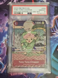TONY TONY.CHOPPER ST01-006 PSA 10 ENGLISH 1ST ANNIVERSARY PROMO ONE PIECE - Image 1