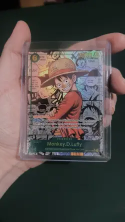 One Piece TCG Monkey D. Luffy OP13-118 Secret Rare Manga - Image 1