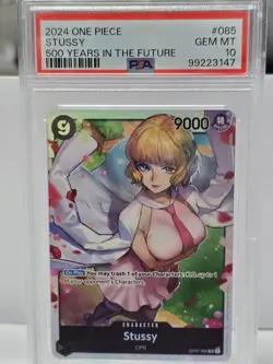 2024 ONE PIECE OP07-500 YEARS IN THE FUTURE #085 STUSSY PSA 10 - Image 1