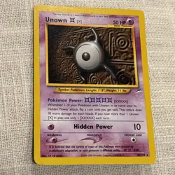 Pokemon Unown [X] 30/105 Neo Destiny Rare Basic Regular Unlimited Card - Image 1