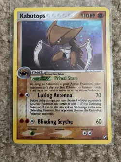 Kabutops 10/108 EX Power Keepers Holo Rare Pokemon Card - LP - Image 1