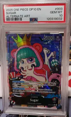 Sugar OP10-003 Leader Alt Art PSA 10 One Piece Card English - Image 1