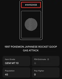 PSA 10 Goop Gas Attack Trainer Rocket Pokemon Card Japanese 1997 Gem Mint - Image 2