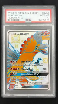 Ho-Oh GX SV50/SV94 - Hidden Fates - Graded PSA 10 GEM MT Pokemon Card - Image 1
