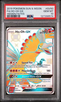 Ho-Oh GX SV50/SV94 - Hidden Fates - Graded PSA 10 GEM MT Pokemon Card - Image 3