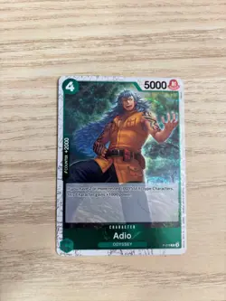 P-078 Adio (Pirate Foil) English PR NM One Piece TCG Card Game - Image 1