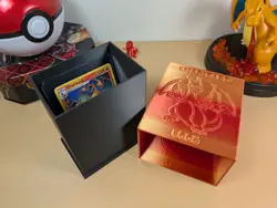Charizard Pokemon TCG Card Storage Box Organizer 3d Printed Top Loader Friendly - Image 1