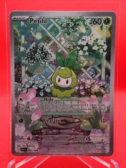 2025 Pokemon SV Black Bolt BLK EN Petilil Illustration Rare 091/086 - Image 1
