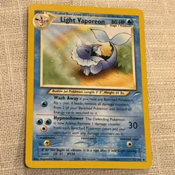 Pokemon TCG Light Vaporeon Neo Destiny Card 52/105 Unlimited Uncommon - Image 1