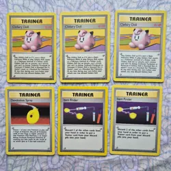 6 Rare Trainer Pokemon Cards Base Set Pokemon TCG - Image 1
