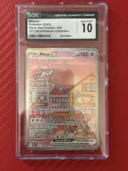 CGC Gem Mint 10 Mew ex 053 Black Star Promo 151 Pokemon TCG 2023 Full Art Holo - Image 1