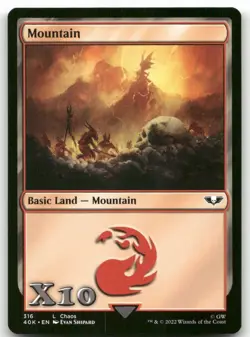 X10 Mountain #316 MTG Warhammer NM X10 - Image 1