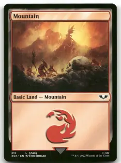 Mountain #316 MTG Warhammer NM X1 - Image 1