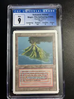 1994 MAGIC THE GATHERING MTG VOLCANIC ISLAND REVISED CGC 9 - Image 1