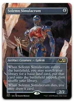 Solemn Simulacrum (Alternate Art) #319 (LP) Core Set 2021 M21 Magic MTG - Image 1