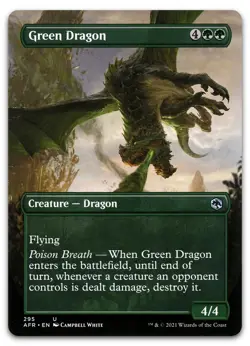 Green Dragon (Borderless) #295 (NM) Forgotten Realms AFR Magic MTG - Image 1