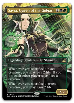 Savra, Queen of the Golgari (Anime Borderless) #440 NM Ravnica Remastered - Image 1