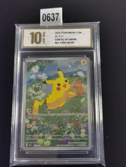 Pokemon Chinese Gem Pack CBB1C-07 08/09 Pikachu Full Art Card-Pyxis gold 10 - Image 1