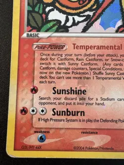 Sunny Castform 26/101 EX Hidden Legends Pokemon Card Reverse Holo Foil Rare HP - Image 5