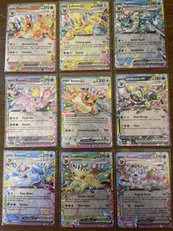 Pokemon TCG Eeveelutions EX Prismatic Evolutions - 9 CARD SET COMPLETE N/NM - Image 1