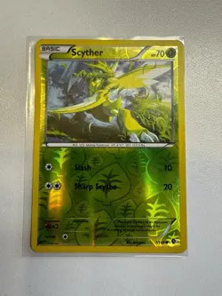 2012 Pokemon SCYTHER Boundaries Crossed REVERSE HOLO Black White Set Card 7/149 - Image 1