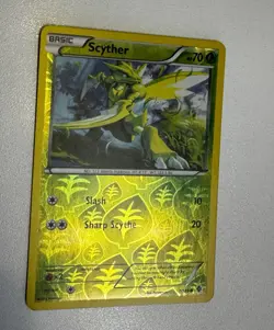 2012 Pokemon SCYTHER Boundaries Crossed REVERSE HOLO Black White Set Card 7/149 - Image 3