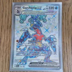Pokemon Garchomp ex 219/182 SV04: Paradox Rift Ultra Rare Full Art Tera Holo - Image 1