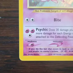 Pokemon Espeon 1/75 Neo Discovery Holo Rare Unlimited 2001 Stage 1 80 HP - Image 3