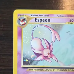 Pokemon Espeon 1/75 Neo Discovery Holo Rare Unlimited 2001 Stage 1 80 HP - Image 4