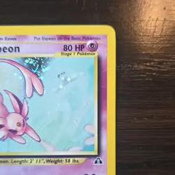 Pokemon Espeon 1/75 Neo Discovery Holo Rare Unlimited 2001 Stage 1 80 HP - Image 5