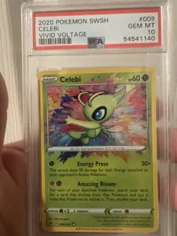 2020 Pokemon SWSH #009 Celebi Vivid Voltage Graded PSA 10 GEM MT Amazing Rare - Image 3