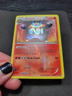 LP Emboar Holo Secret Rare BW Pokemon Next Destinies 100/99 Secret Rare - Image 4