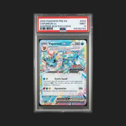 2025 Pokemon Pre En Vaporeon Ex 023 Surprise Box Exclusive PSA 9 - Image 1
