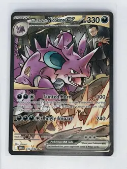 Pokemon Team Rocket's Nidoking ex 233/182 Sv10 Destined Rivals Illustration Rar… - Image 1