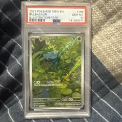 2023 Pokemon 151 Bulbasaur Illustration Rare 166/165 PSA 10 English - Image 1