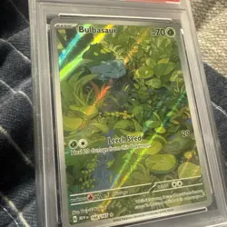 2023 Pokemon 151 Bulbasaur Illustration Rare 166/165 PSA 10 English - Image 2