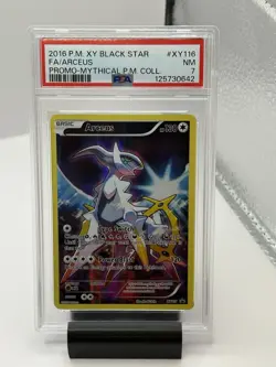 2016 Pokemon Arceus Full Art XY Black Star Promo XY116 PSA 7 NM - Image 1