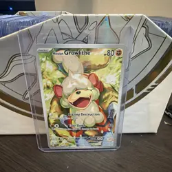 Pokemon Hisuian Growlithe 181/167 Twilight Masquerade Holo Rare 80 HP Basic - Image 1
