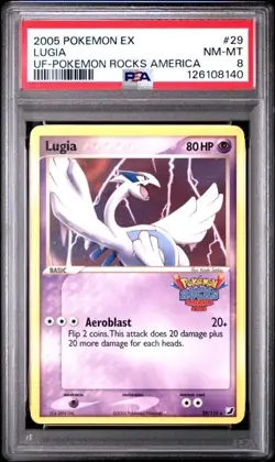 LUGIA #29 • PSA 8 2005 POKEMON EX UNSEEN FORCES POKEMON ROCKS AMERICA - Image 1