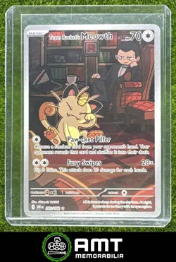 Team Rocket's Meowth 2025 Pokemon Destined Rivals #203/182 Illustration Rare - Image 1