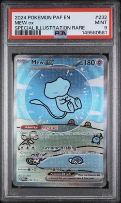 Pokemon Paldean Fates Collection Mew ex 232/091 PSA 9 - Image 1