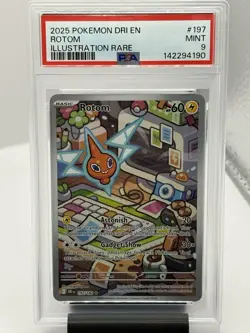 2025 Pokemon Rotom Illustration Rare Destined Rivals 197/182 PSA 9 MINT - Image 1