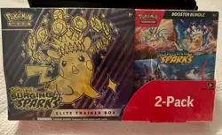 Pokemon Surging Sparks ETB + Booster Bundle Costco 2-pack Sealed - Image 1