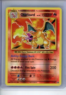 2016 Pokemon Evolutions XY Charizard Reverse HOLO Rare #11/108 Holographic Rare - Image 1
