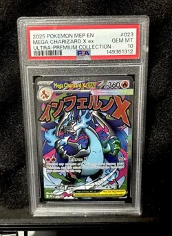 2025 Pokemon MEP Ultra-Premium Collection Promo 023 Mega Charizard PSA10 GEM MT - Image 1